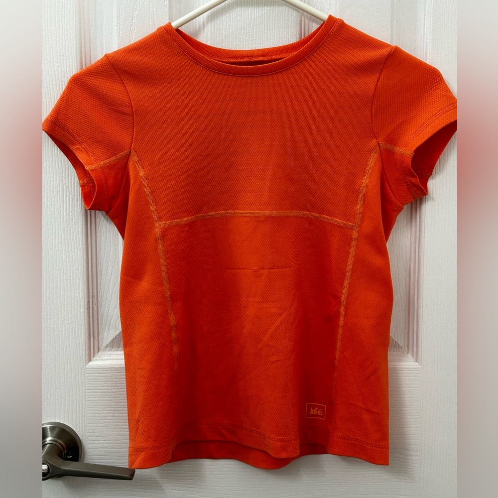 REI Girl’s Vibrant Orange Short Sleeve Tee